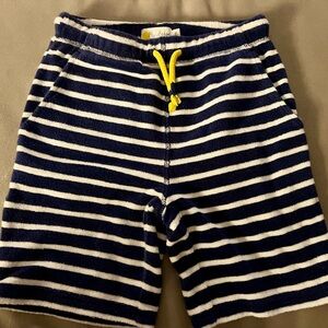 Mini Boden Navy and White Striped Toweling Shorts - size 8 years